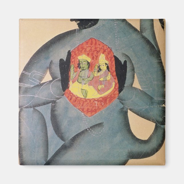 Imán Hanuman revela a Rama y Sita (Frente)