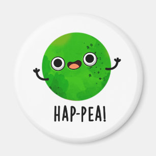 Imán Hap-pea Funny Happy Pea Pun