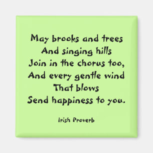 Imán Happiness Irish Proverb Magnet