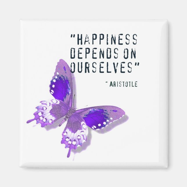 Imán Happiness Purple Butterfly Magnet (Frente)