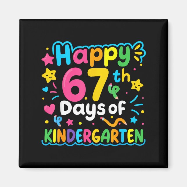 Imán Happy 67th Day Of Kindergarten School Meme 67 Kids (Frente)