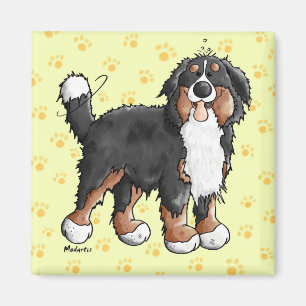 Imán Happy Bernese Mountain Dog Personalizado Magnet