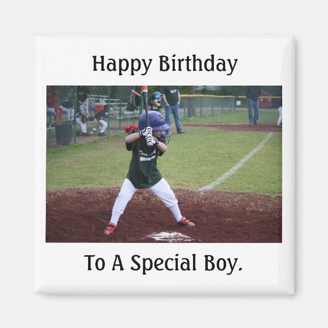 Imán Happy Birday Baseball Boy Magnet (Frente)