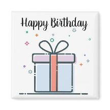 Happy Birday Gift Square Magnet