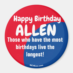 Imán Happy Birthday ALLEN Magnet
