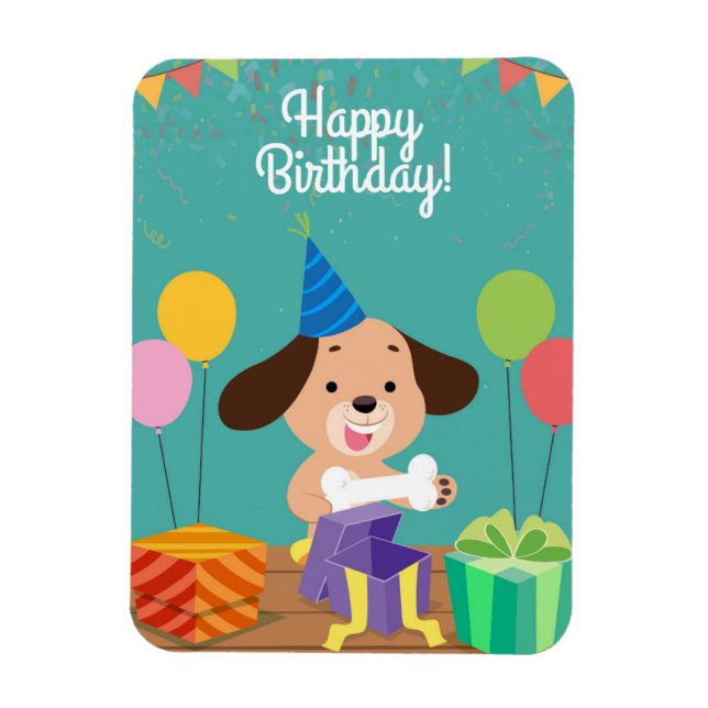 Imán Happy birthday of the dog (Vertical)