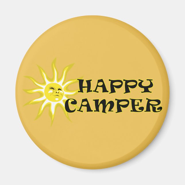 Imán Happy Camper Camping Sunshine Magnet (Frente)