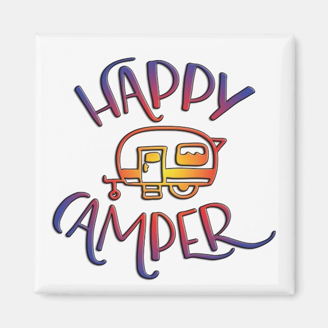Imán Happy Camper Magnet (Frente)