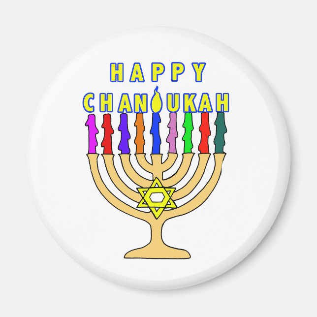 Imán Happy Chanukah Lights Magnet (Frente)