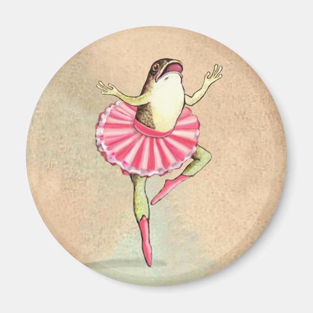 Imán Happy Dancing Ballerina Frog Magnet (Frente)