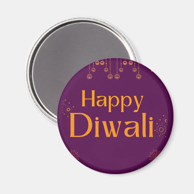 Imán Happy Diwali Party  (Anverso/Reverso)