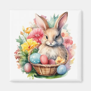 Imán Happy Easter Bunny Watercolor