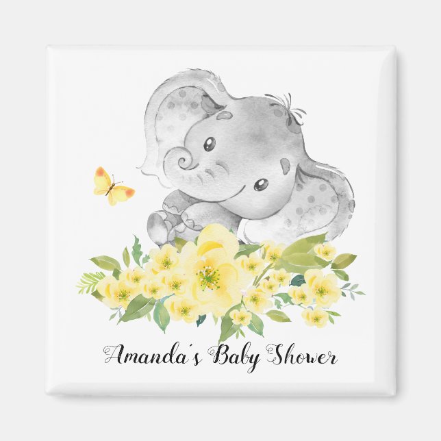 Imán Happy Elephant Neutral Shower Favor