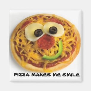 Imán Happy Face Pizza Magnet