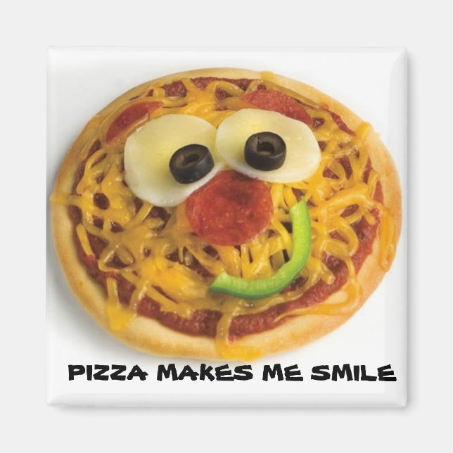 Imán Happy Face Pizza Magnet (Frente)
