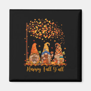 Imán Happy Fall Y'all Gnome Otumn Gnomes Pumpkin Spice