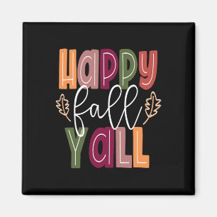 Imán Happy Fall Yall Pumpkin Acción de Gracias Hallowee