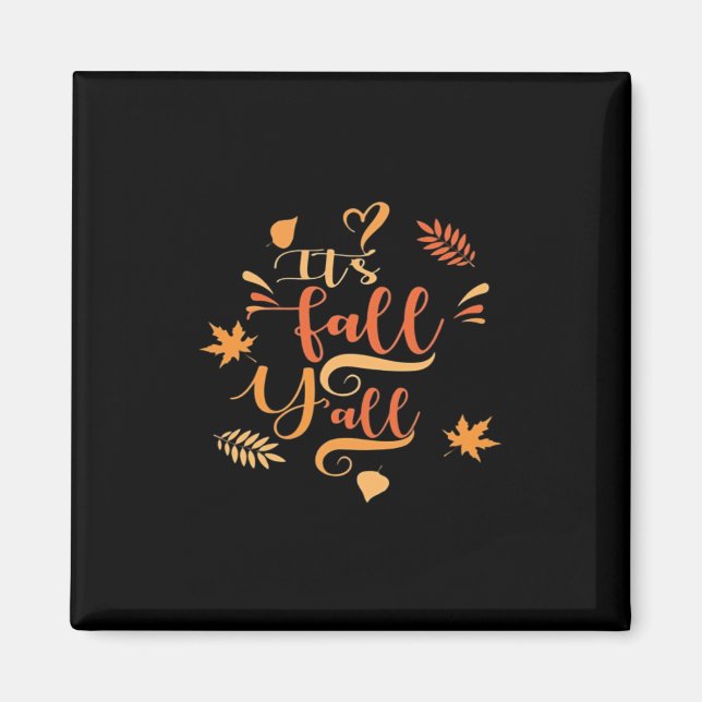 Imán Happy Fall Y'all's Fall Y'all Retro Classic (Frente)