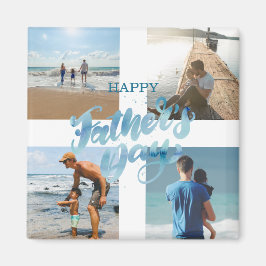 Imán Happy Father's Day Cool Photo Collage