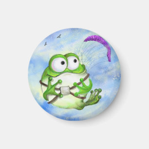 Imán Happy Funny Frog Paraglider Magnet