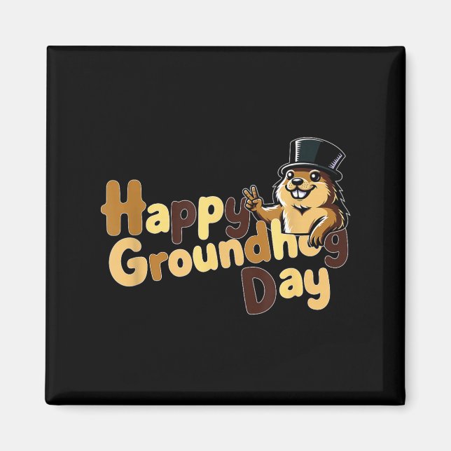Imán Happy Groundhog Day February 2nd Phils Weather Pre (Frente)