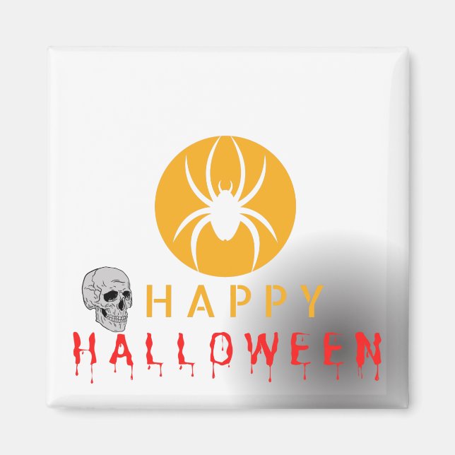 Imán Happy Halloween Cute Ghost Boo Pattern (Frente)