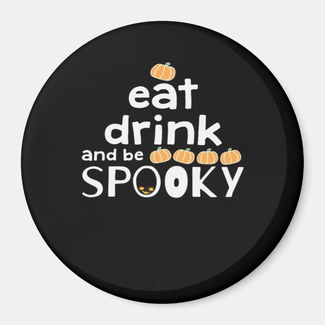 Imán Happy Halloween Eat Drink And Be Scary Trendy (Frente)