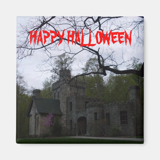 Imán HAPPY HALLOWEEN HAUNTED CASTLE magnet (Frente)