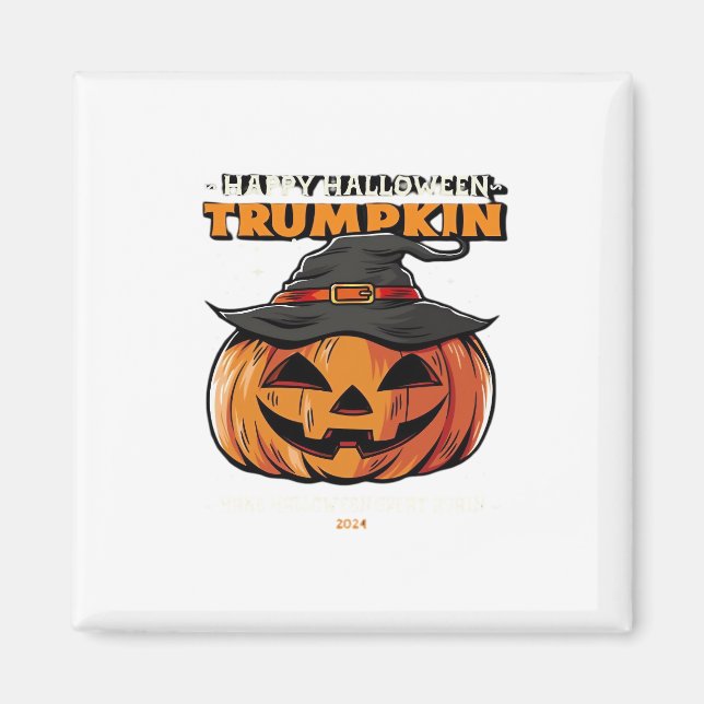 Imán Happy Halloween Trumpkin Classic (Frente)