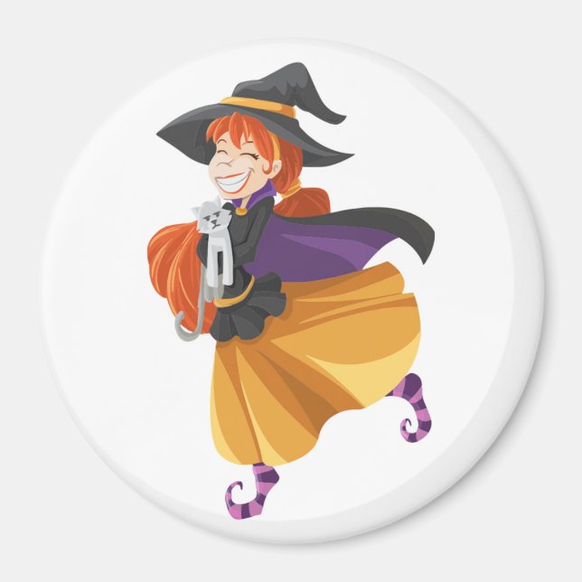 IMÁN "HAPPY HALLOWEEN" WITCH (Frente)