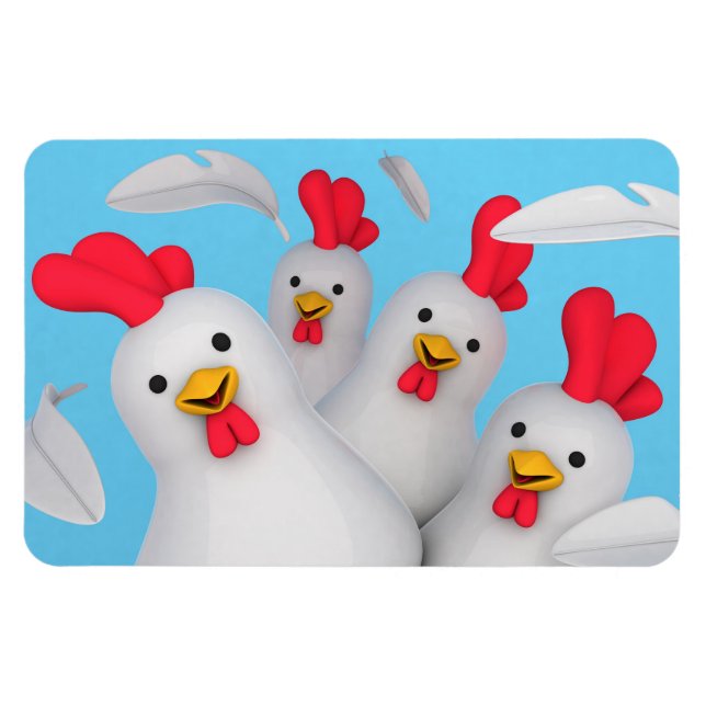 Imán Happy hen clipart (Horizontal)