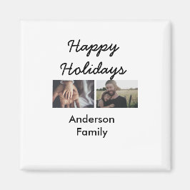 Imán Happy holidays father son Christmas photo family n