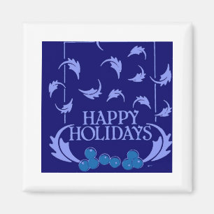 Imán Happy Holidays Holly