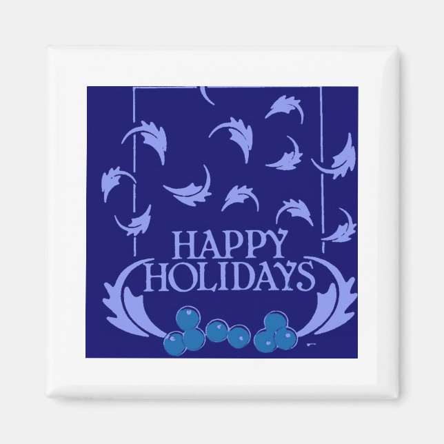 Imán Happy Holidays Holly (Frente)