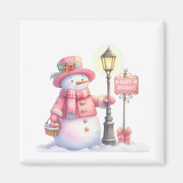 Imán Happy Holidays Snowman Magnet