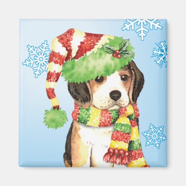 Imán Happy Howliday Beagle (Frente)