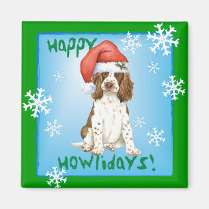 Imán Happy Howliday English Springer Spaniel
