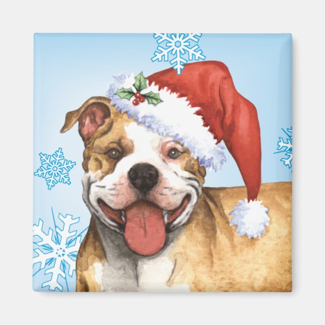 Imán Happy Howliday Pit Bull Terrier (Frente)