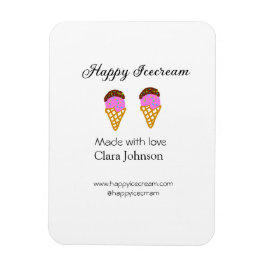 Imán Happy Icecream add name website social media