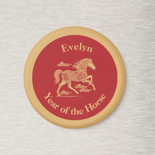 Imán Happy Lunar New Year of the Horse Lucky Clouds (Subido por el creador)