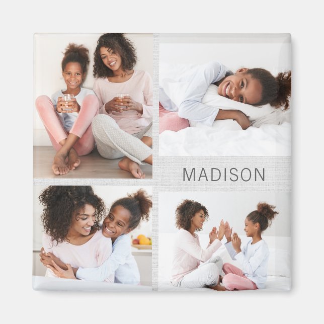 Imán Happy Moments Personalized Photo Magnet (Frente)