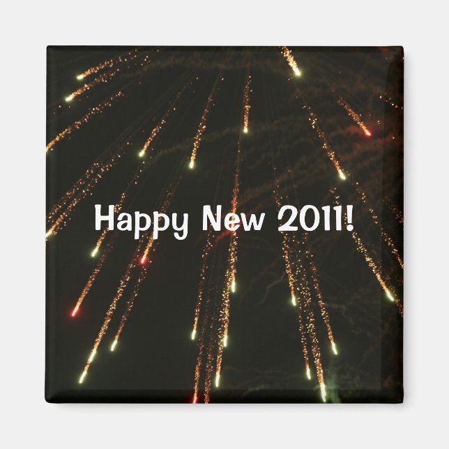 Imán Happy New 2011 fireworks imnet (Frente)