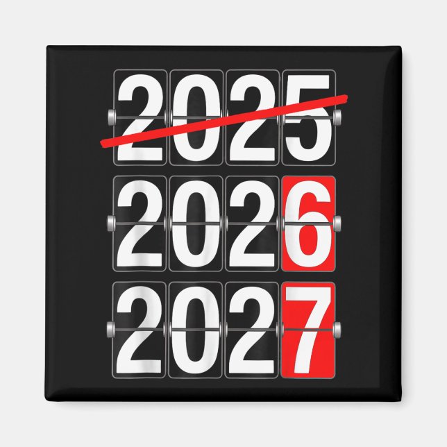 Imán Happy New Year 2026 2027 67 Meme Six Seven Funny  (Frente)