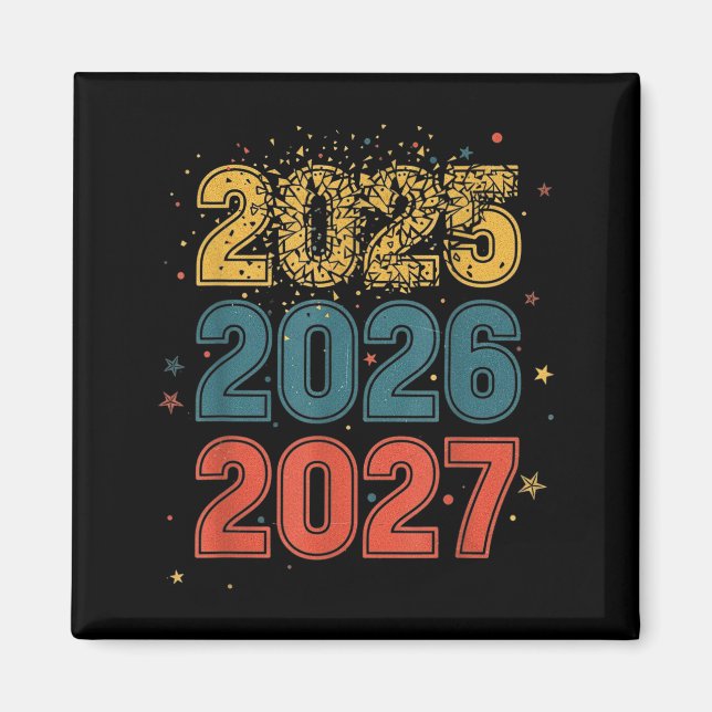 Imán Happy New Year 2026 Coming Soon 2027 Funny 67 Meme (Frente)