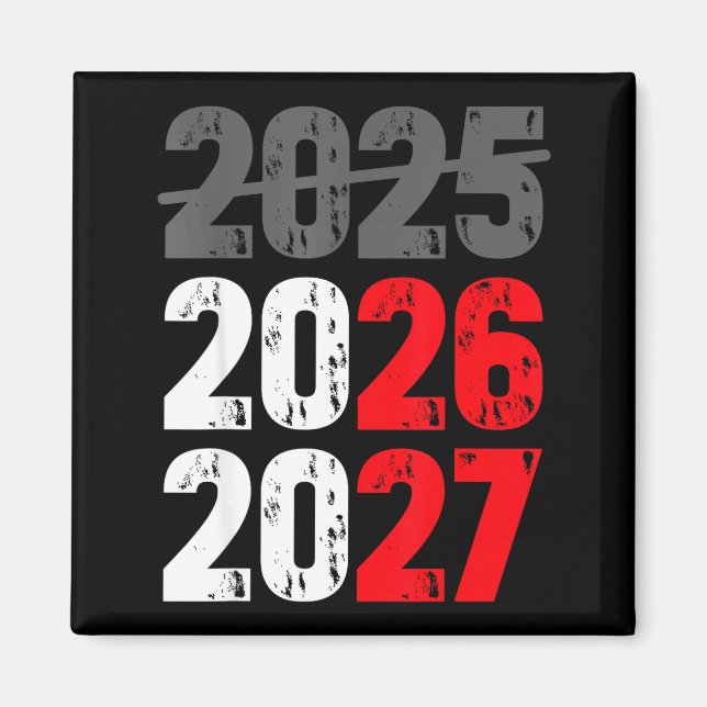 Imán Happy New Year 2026 Coming Soon 2027 Funny 67 Meme (Frente)