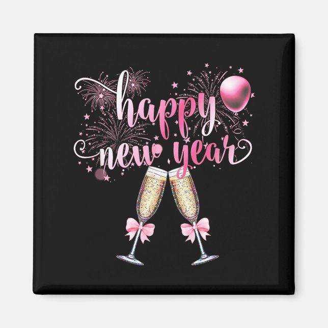 Imán Happy New Year 2026, Cute Funny Gift Men, Women  (Frente)