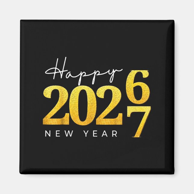 Imán Happy New Year 2026 Funny 67 New Year Countdown Si (Frente)