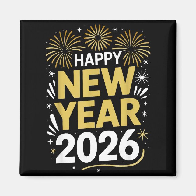 Imán Happy New Year 2026 - New Year's Eve 2026  (Frente)