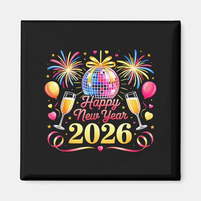 Imán Happy New Year 2026 New Years Eve Party Countdown  (Frente)
