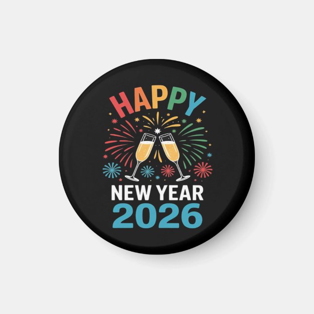 Imán Happy New Year 2026 Party Funny New Years Eve 2026 (Frente)